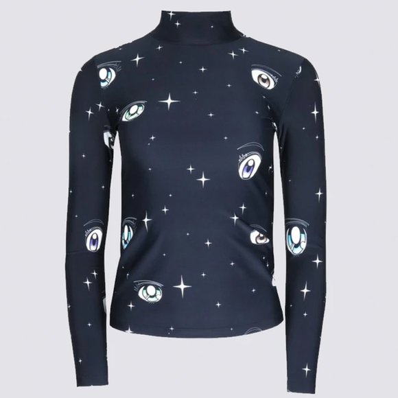 Sandy Liang Tops - NWT Sandy Liang Secrets EYE print mock neck shirt